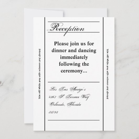 3.5x7 受付カード モダン タイポグラフィー 新聞紙 招待状 (正面)