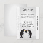 3.5x7 受付カード 国産ペンギン 一生のパートナー 招待状 (正面/裏面)