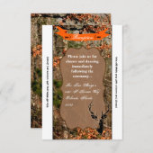 3.5x7 受付カード 狩猟用 鹿の頭 カモフラージュ 招待状 (正面/裏面)
