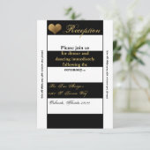 3.5x7 受付カード 現代的なストライプ ブラック&ホワイト 招待状 (スタンド正面)