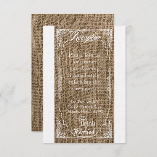 3.5x7 受付カード 結婚しよう ラフな感じ 招待状 (正面/裏面)