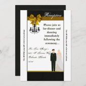 3.5x7 受付カード 軍事スタイル グルーム ブライド 売り切れ 招待状 (正面/裏面)