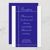 3.5x7 受付カード 青＆白 招待状 (正面/裏面)