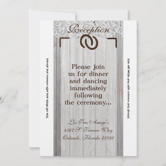 3.5x7 受付カード 馬の蹄形 木製 招待状 (正面)