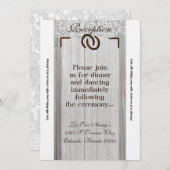 3.5x7 受付カード 馬の蹄鉄 ウッド 招待状 (正面/裏面)