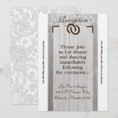 3.5x7 受付カード 馬蹄形 ウッド 招待状 (正面/裏面)