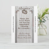 3.5x7 受付カード 馬蹄形 ウッド 招待状 (スタンド正面)