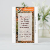 3.5x7 受付カード 鹿のカップル 牝鹿 雄鹿 カモフラージュ 招待状 (スタンド正面)