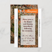 3.5x7 受付カード 鹿のカップル 牝鹿 雄鹿 カモフラージュ 招待状 (正面/裏面)