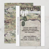 3.5x7 受領カード　陸軍　空軍　OCP カモフラージュ ユニフォーム 招待状 (正面/裏面)