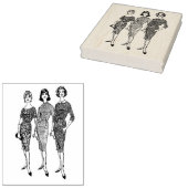 3 '60s女性ヴィンテージラバーアートスタンプ ラバースタンプ (押印)