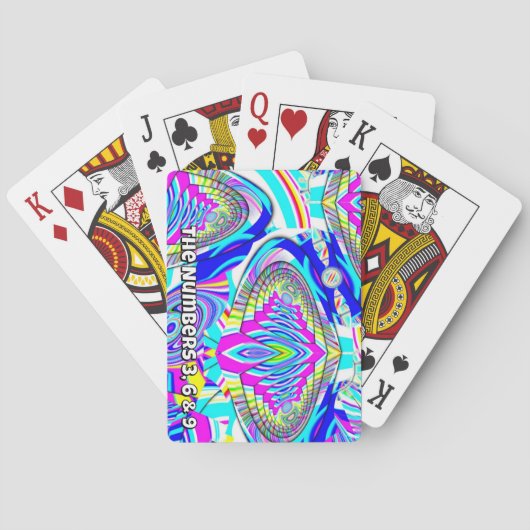 3、6、9の数字(単語を変更する場合もある) トランプ (裏面)