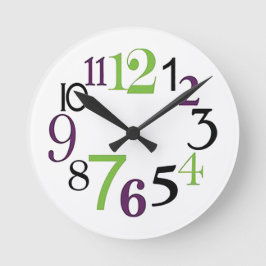 3-6-9-12時 ラウンド壁時計