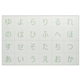 3.75インチひらがなベビーブロック顔グリーンアサノハ ファブリック
