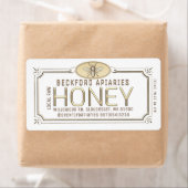 3.75 x 2" Metallic 3D Framed Honey Label with Bee ラベル (インサイチュ)
