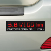 3,9 l/100 km バンパーステッカー (車上)