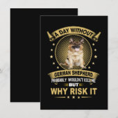 3 A Day Without German Shepherd Probably Wouldn't  招待状 (正面/裏面)