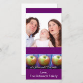 3 Apple Rosh Hashanahの写真カード シーズンカード (正面/裏面)