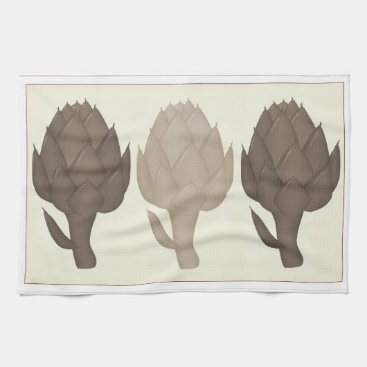 3 Artichokes Kitchen Towel キッチンタオル (横)