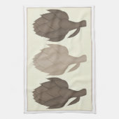 3 Artichokes Kitchen Towel キッチンタオル (縦)