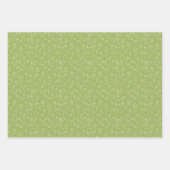 3 ASLフラワーシート – 白、背、緑 ラッピングペーパーシート (正面3)
