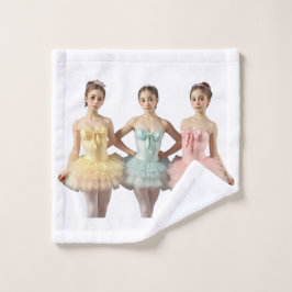 3 bailarinas en tonos suaves Toalla ウォッシュタオル