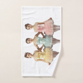 3 bailarinas en tonos suaves Toalla ハンドタオル