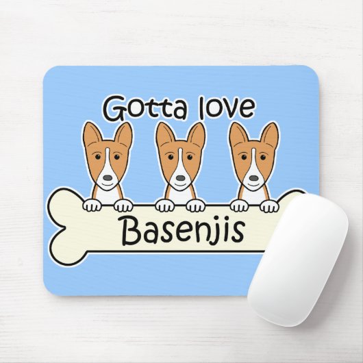 3 Basenjis マウスパッド (マウス)