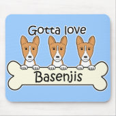 3 Basenjis マウスパッド (正面)