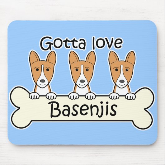 3 Basenjis マウスパッド (正面)