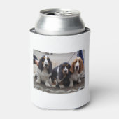 3 Basset_hound_puppies 缶クーラー (缶正面)