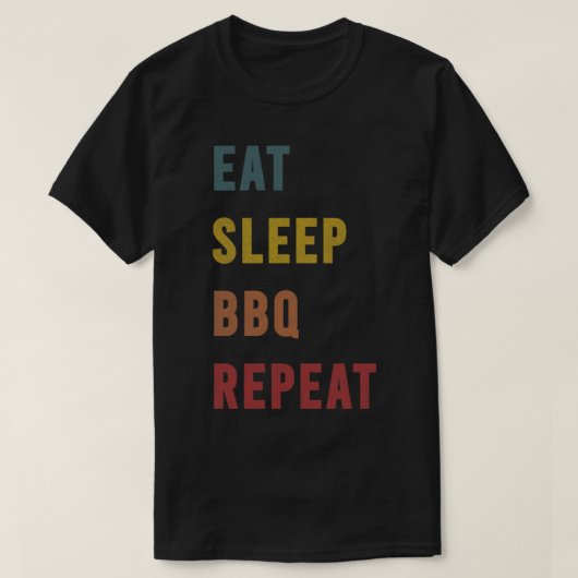 3 bbqギフト食べスBBQリピート Tシャツ (デザイン正面)