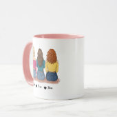3 Best Friends Personalized Mug Gift for Her マグカップ (正面左)