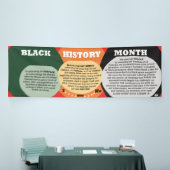 3-Big Hs of Black History Monthホワイト文字 横断幕 (トレードショー)