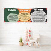 3-Big Hs of Black History Monthホワイト文字 横断幕 (インサイチュ)
