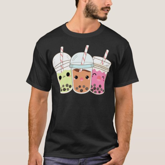 3 Bubble Tea Boba Bubble Tea cowboy children  Tシャツ (正面)
