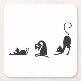 3 cats スクエアペーパーコースター