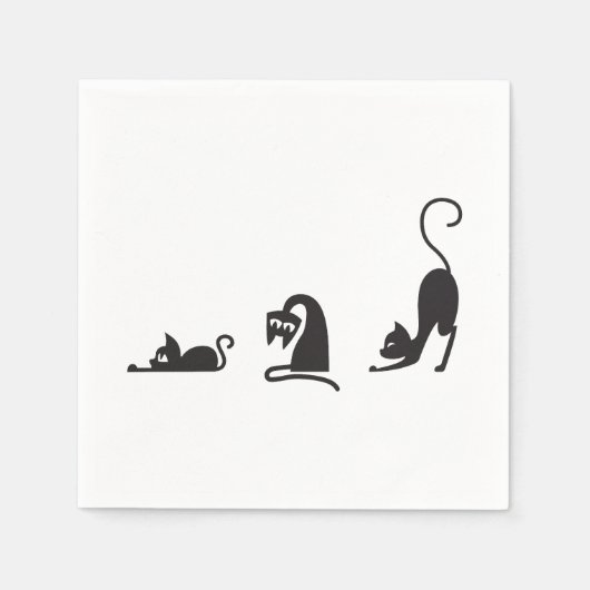 3 cats スタンダードカクテルナプキン (正面)