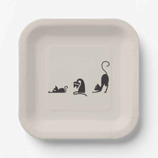 3 cats ペーパープレート (正面)