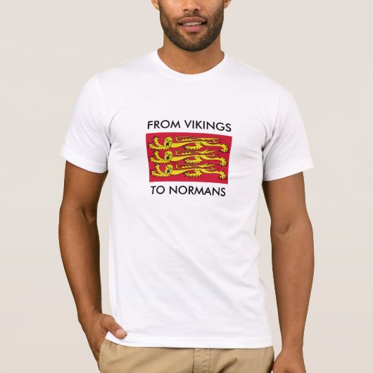"3 cats normands" "FROM VIKINGS TO NORMANS" Tシャツ (正面)