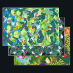 3 Christmas Kereruデザイン ラッピングペーパーシート<br><div class="desc">キレ違うルをテーマにした3枚のクリスマスラッピング紙。</div>