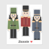 3 christmas nutcracker stickers シール (シート)