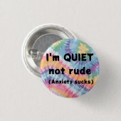 3 Cmラウンドバッジを話したくない 缶バッジ (正面&裏面)