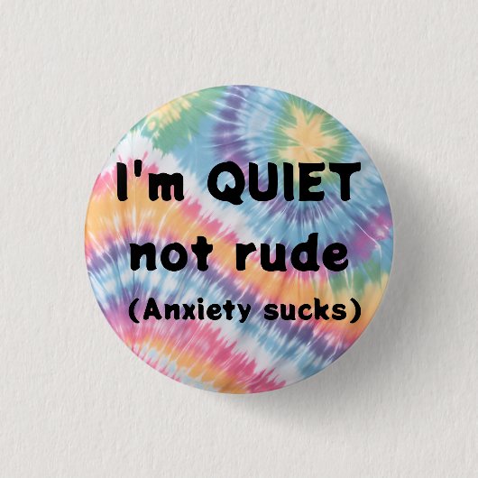 3 Cmラウンドバッジを話したくない 缶バッジ (正面)