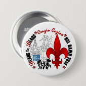 3" Cruzin円形のCuzins Pin 缶バッジ (正面&裏面)