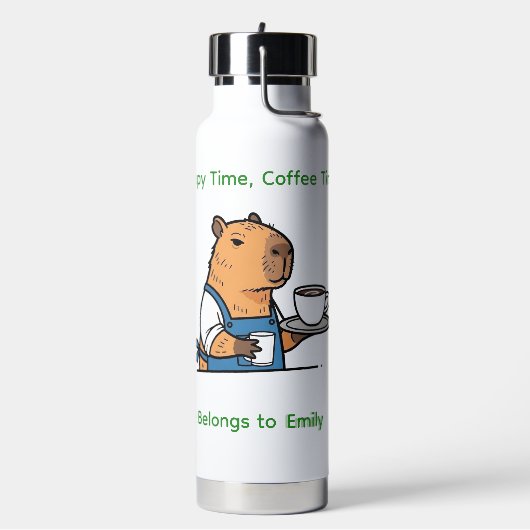3. Cute Coffee Lover Bottle ウォーターボトル (左面)