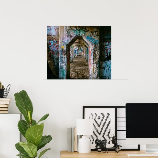 3-DイリュージョンGraffiti通りアバドネードアートポスター ポスター (ホームオフィス)