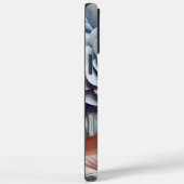 3-Dピンクとブルーの花模様 Case-Mate iPhoneケース (裏面 / 右)