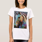 3-dモザイク馬頭像 tシャツ (正面)