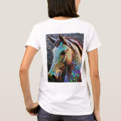 3-dモザイク馬頭像 tシャツ (裏面)